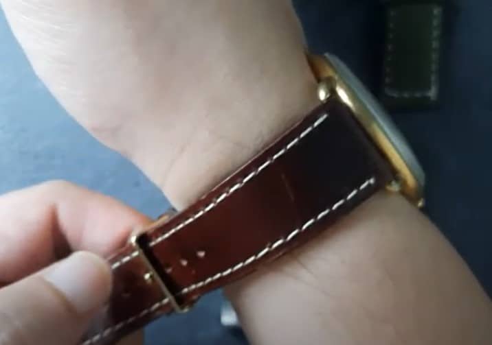 Leather watch band
